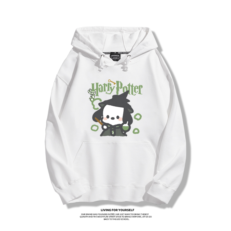 哈利波特聯名帕恰狗2023秋冬新款親子情侶裝薄絨款連帽衛衣