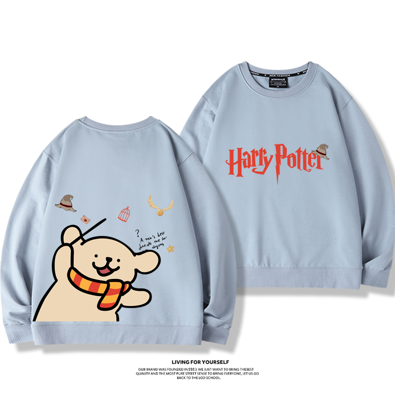 線條小狗2023親子情侶裝 圓領長袖