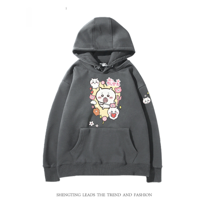 chiikawa 2024秋冬新款親子情侶裝薄絨款連帽衛衣