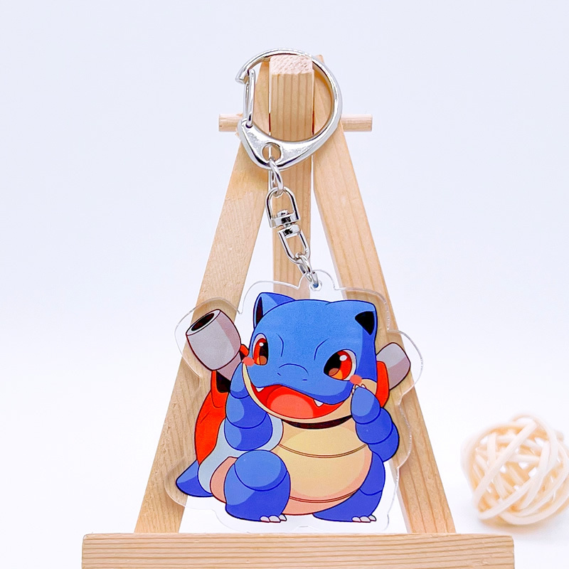 寶可夢繫列 暴萌耿鬼可達鴨超夢亞克力掛件雷丘噴火龍水箭龜掛飾 鑰匙扣
