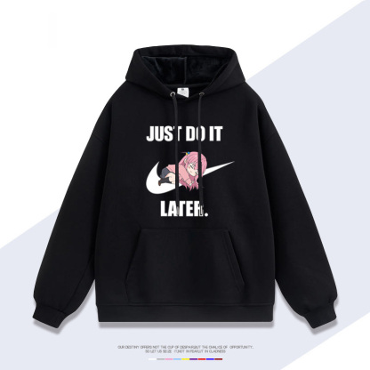 孤獨搖滾 聯名衛衣2024秋冬新款親子情侶裝薄絨款連帽衛衣