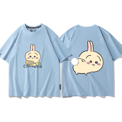 Chiikawa聯名衛衣2024秋冬新款親子情侶裝薄絨款連帽衛衣