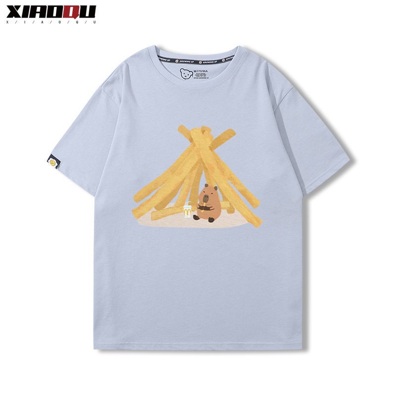 卡皮巴拉 2024親子情侶男女同款 純棉T恤