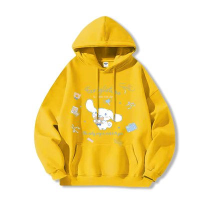 三麗鷗 聯名衛衣2024秋冬新款親子情侶裝薄絨款連帽衛衣