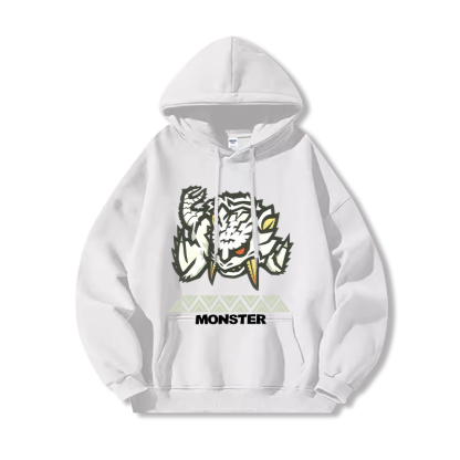 Monster Hunter Rise怪物獵人 聯名衛衣2024秋冬新款親子情侶裝薄絨款連帽衛衣