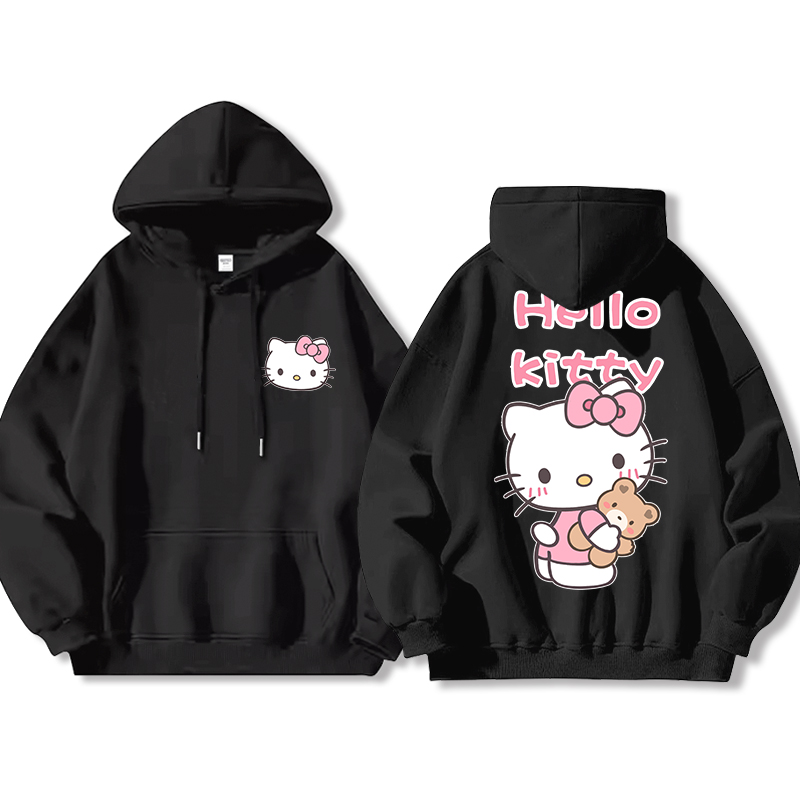 HelloKitty新款 寬鬆百搭 秋冬款 寬鬆連帽衛衣