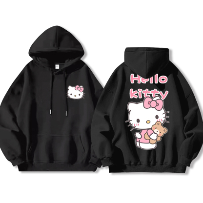 HelloKitty新款 寬鬆百搭 秋冬款 寬鬆連帽衛衣