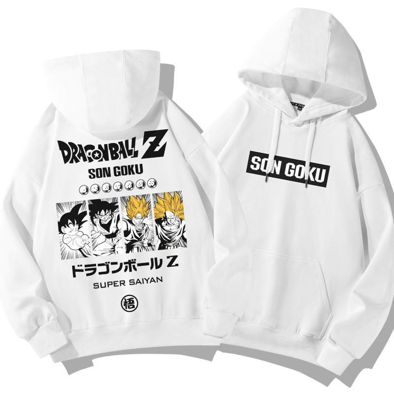 七龍珠聯名衛衣2024秋冬新款親子情侶裝薄絨款連帽衛衣