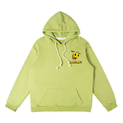 Minecraft我的世界聯名衛衣2024秋冬新款親子情侶裝薄絨款連帽衛衣