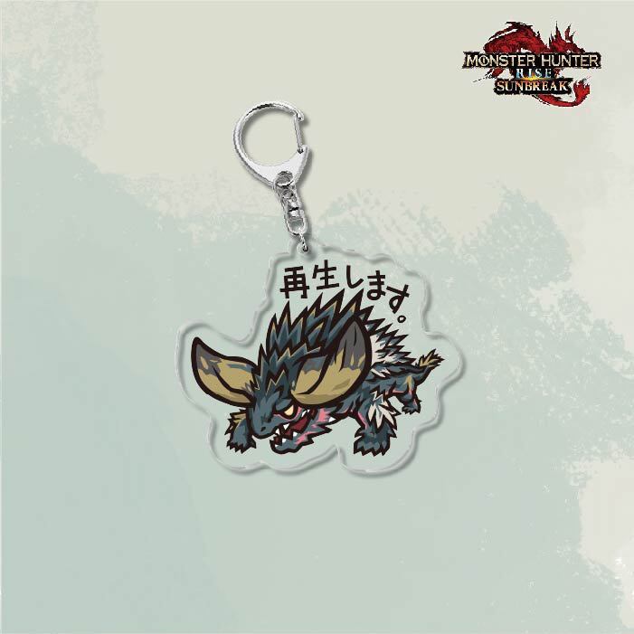 Monster Hunter Rise怪物獵人崛起滅盡龍雪鬼獸冰狼亞力克鑰匙扣掛飾【單買三件起送】