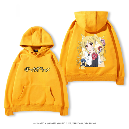 孤獨搖滾 聯名衛衣2024秋冬新款親子情侶裝薄絨款連帽衛衣