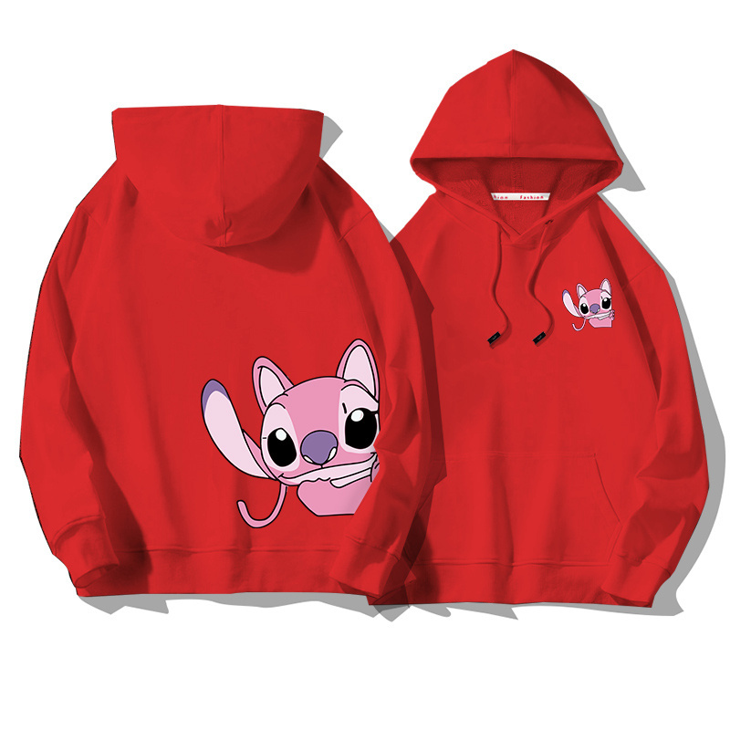 史迪仔聯名hiphop2025秋冬新款 親子情侶男女連帽衛衣