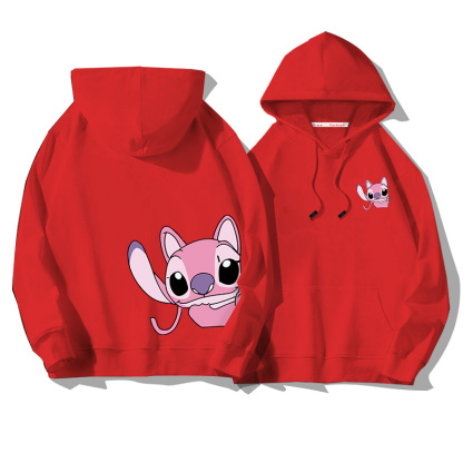 史迪仔聯名hiphop2025秋冬新款 親子情侶男女連帽衛衣