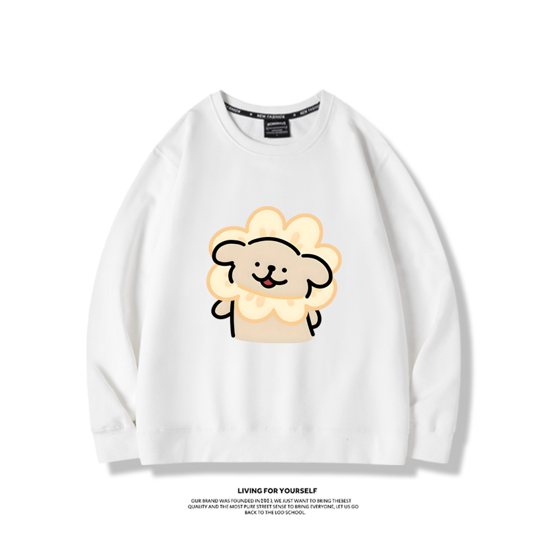 線條小狗2023親子情侶裝 圓領長袖