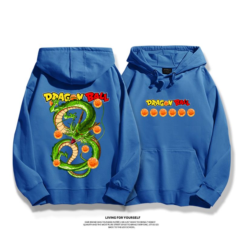 七龍珠聯名衛衣2023秋冬新款親子情侶裝薄絨款連帽衛衣