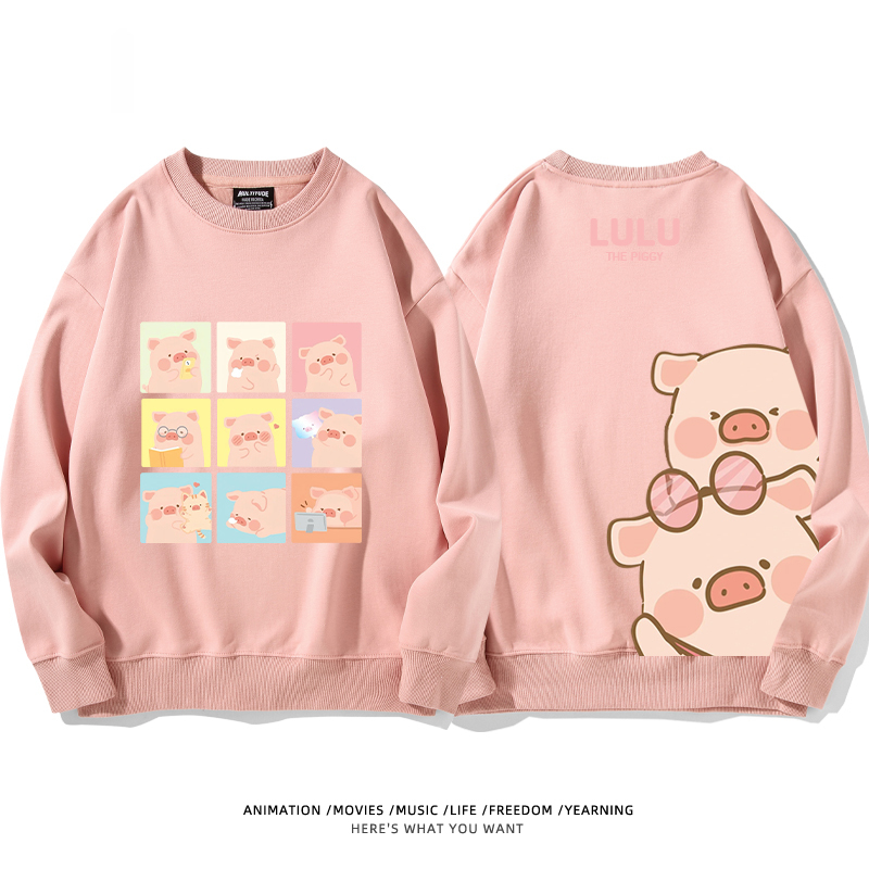 LuLu豬 聯名2024親子情侶裝 圓領長袖
