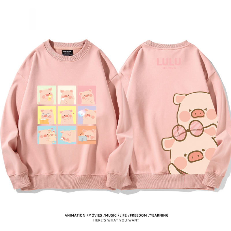 LuLu豬 聯名2024親子情侶裝 圓領長袖