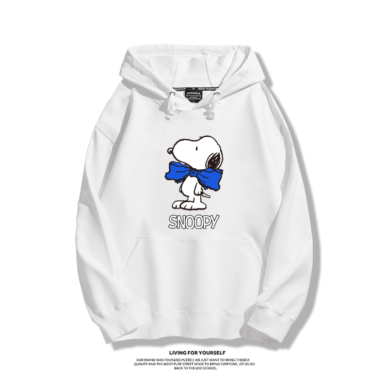 史努比聯名衛衣2023秋冬新款親子情侶裝薄絨款連帽衛衣