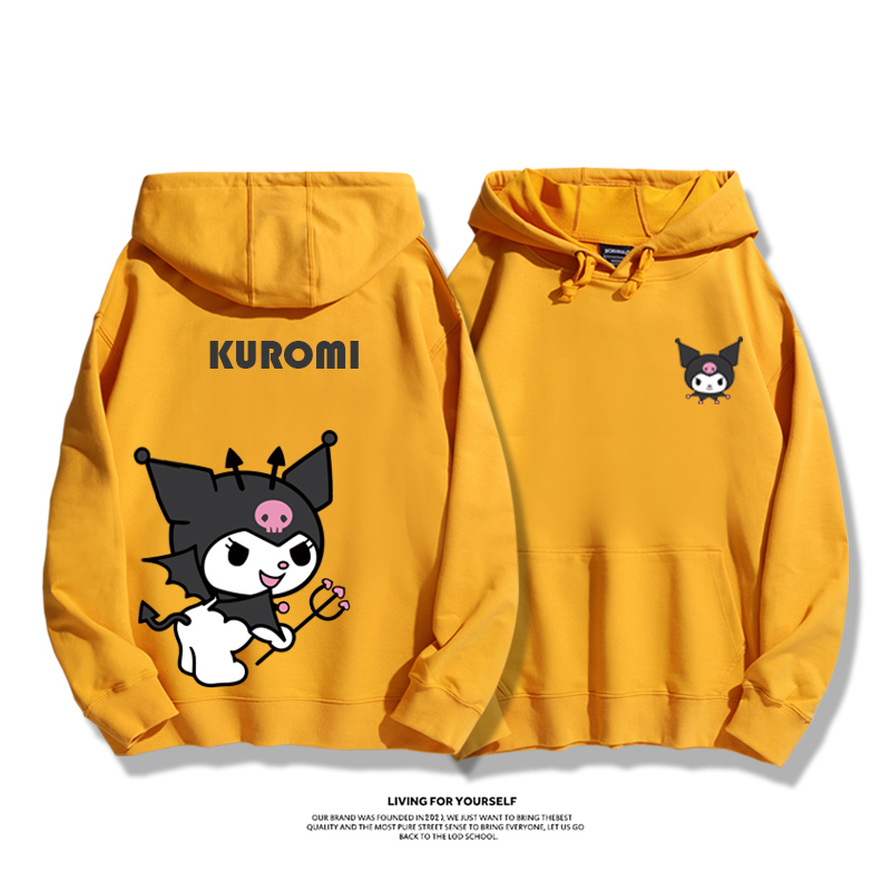 三麗鷗聯名聯名衛衣2023秋冬新款親子情侶裝薄絨款連帽衛衣