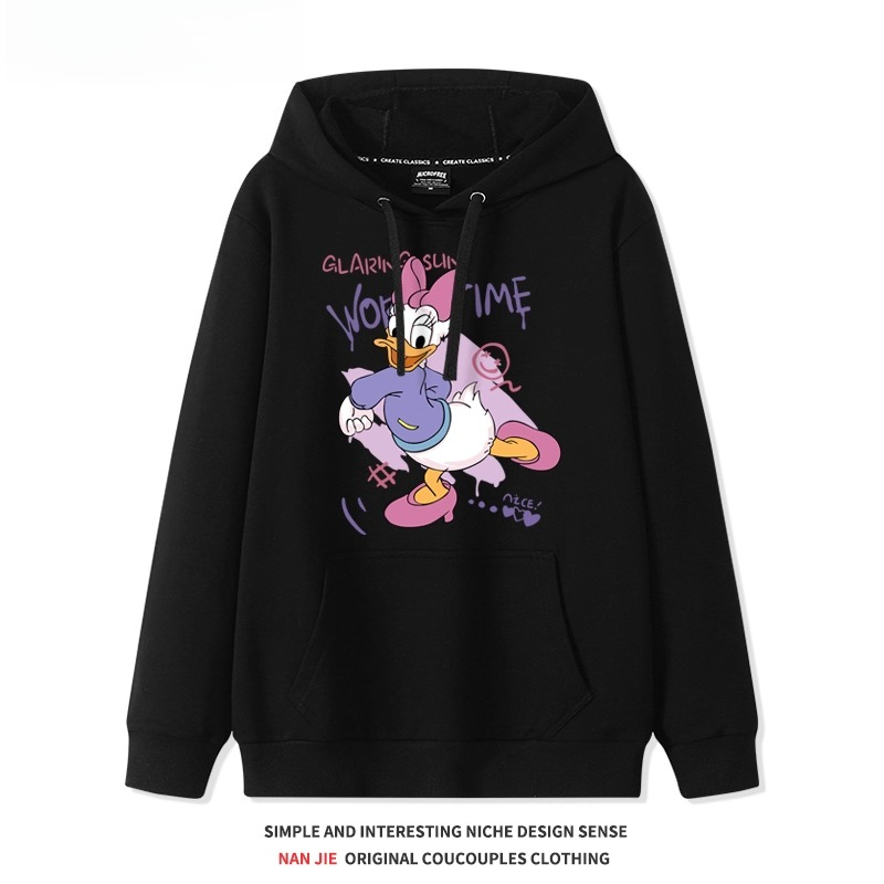 唐老鴨 聯名衛衣2025秋冬新款 親子情侶裝連帽衛衣