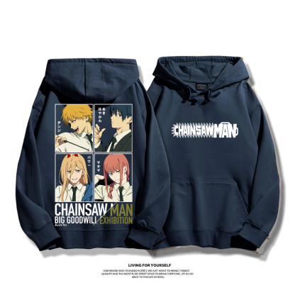 鏈鋸人新款 親子情侶男女款連帽衛衣