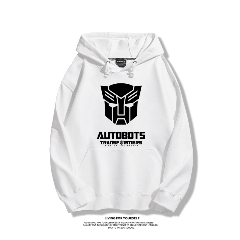 變形金剛7聯名衛衣2023秋冬新款親子情侶裝薄絨款連帽衛衣