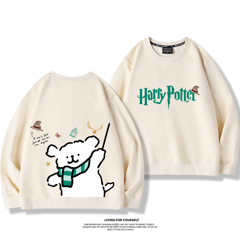 線條小狗2023親子情侶裝 圓領長袖