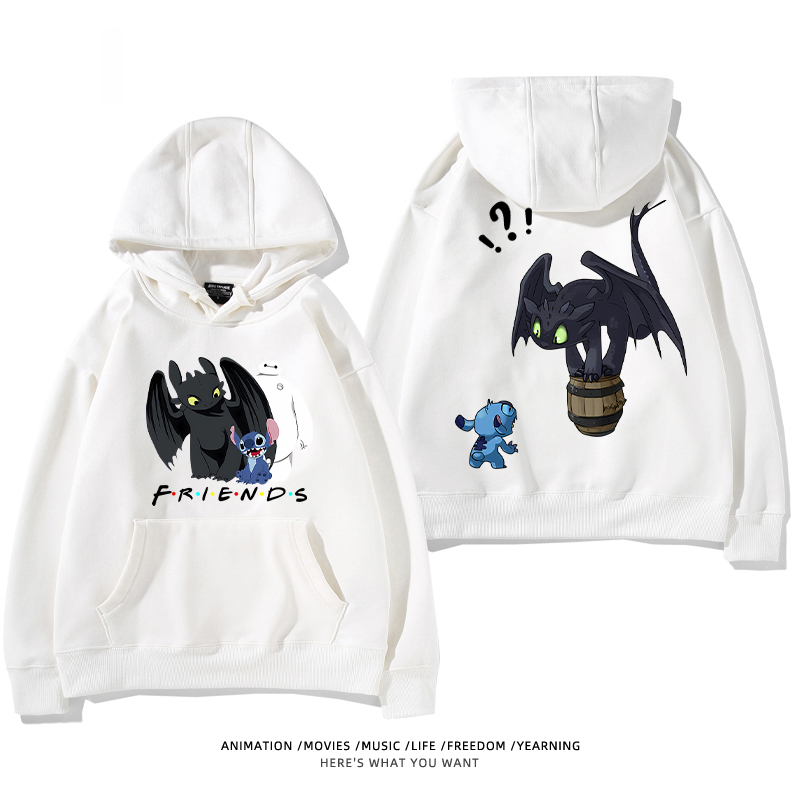 馴龍高手 聯名衛衣2024秋冬新款親子情侶裝薄絨款連帽衛衣