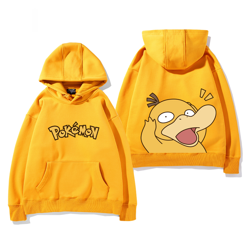精靈寶可夢可達鴨 衛衣2025秋冬新款親子情侶裝連帽衛衣