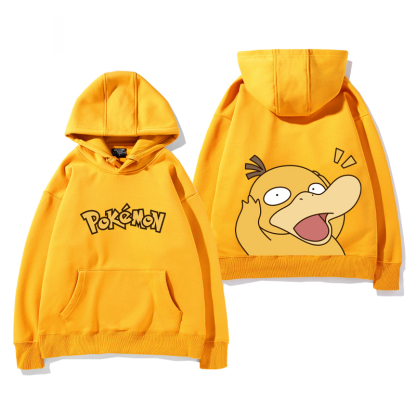 精靈寶可夢可達鴨 衛衣2025秋冬新款親子情侶裝連帽衛衣