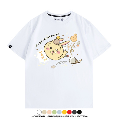 Chiikawa吉伊卡哇烏薩奇寶寶 親子情侶裝寬鬆短袖T