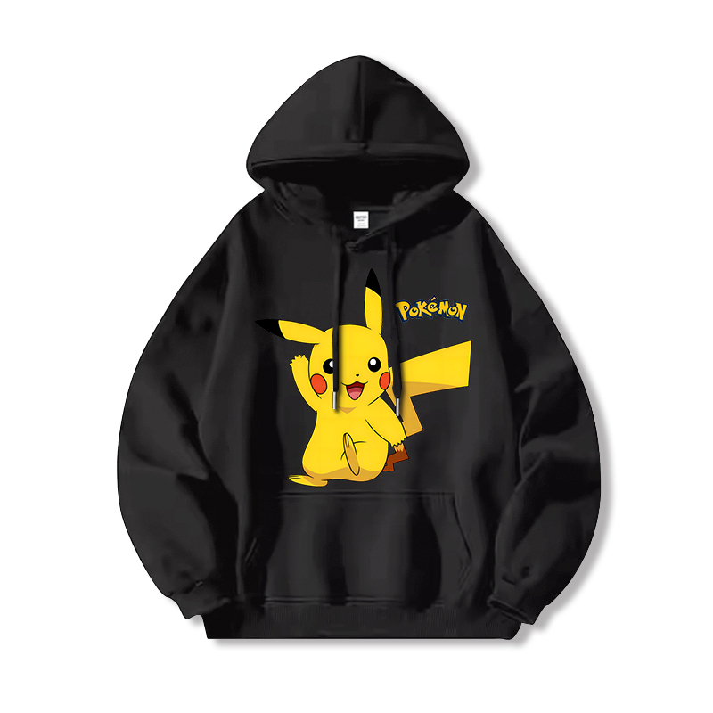 寶可夢 聯名衛衣2024秋冬新款親子情侶裝薄絨款連帽衛衣