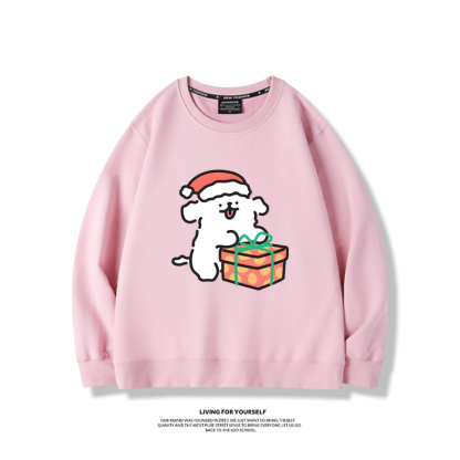 線條小狗聯名聖誕2023親子情侶裝 圓領長袖