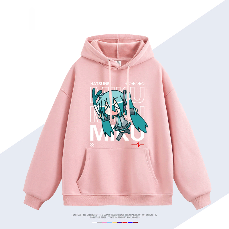 初音未來 聯名衛衣2025秋冬新款 親子情侶裝連帽衛衣