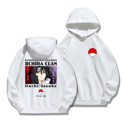 火影忍者聯名衛衣2024秋冬新款親子情侶裝薄絨款連帽衛衣