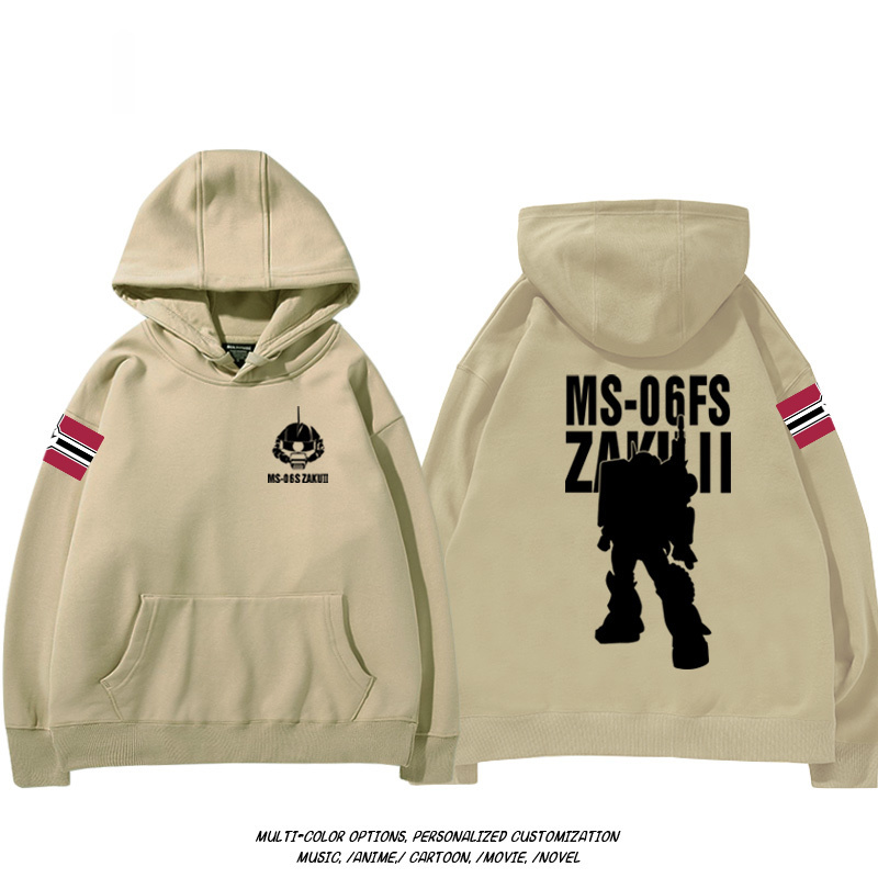 機動戰士高達扎古吉翁 聯名衛衣2024秋冬新款親子情侶裝薄絨款連帽衛衣