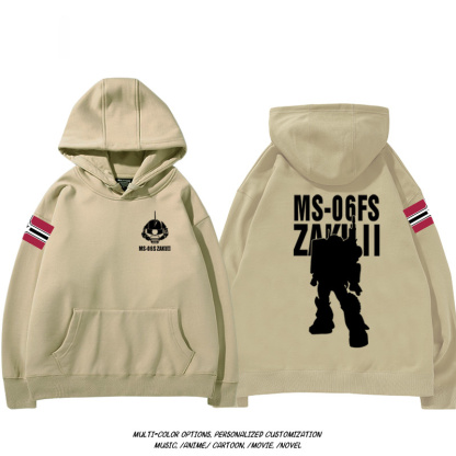機動戰士高達扎古吉翁 聯名衛衣2024秋冬新款親子情侶裝薄絨款連帽衛衣