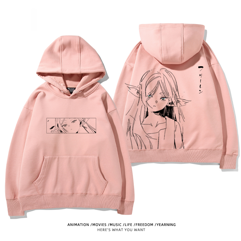 葬送的芙莉蓮 2024秋冬新款親子情侶裝薄絨款連帽衛衣