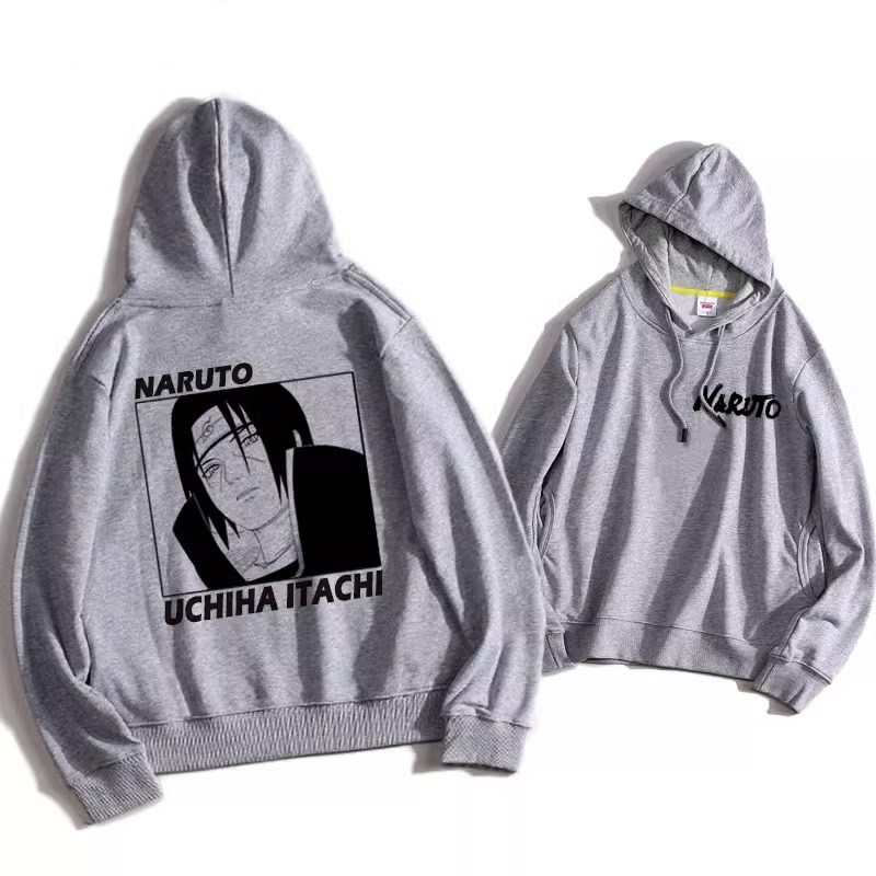 火影忍者聯名衛衣2024秋冬新款親子情侶裝薄絨款連帽衛衣