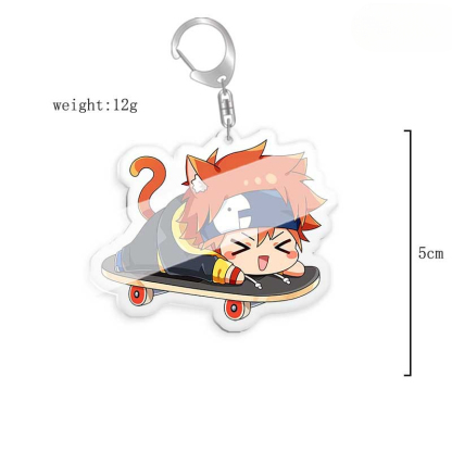 無限滑板喜屋武歷亞克力鑰匙扣掛飾雙面透明 【單買三件起送】