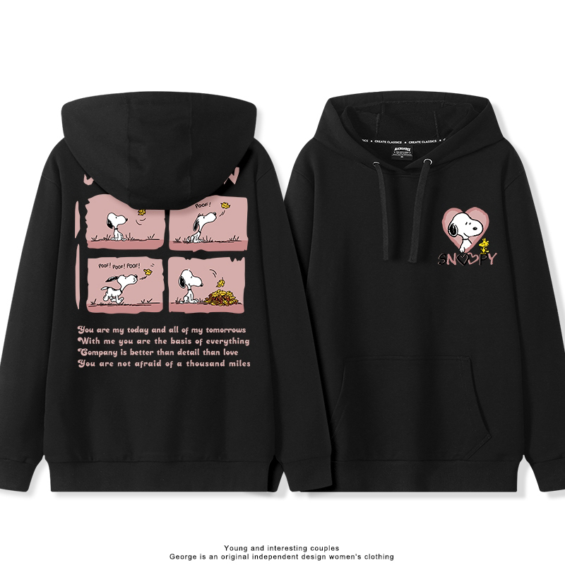 史努比 聯名衛衣2025秋冬新款親子情侶裝連帽衛衣