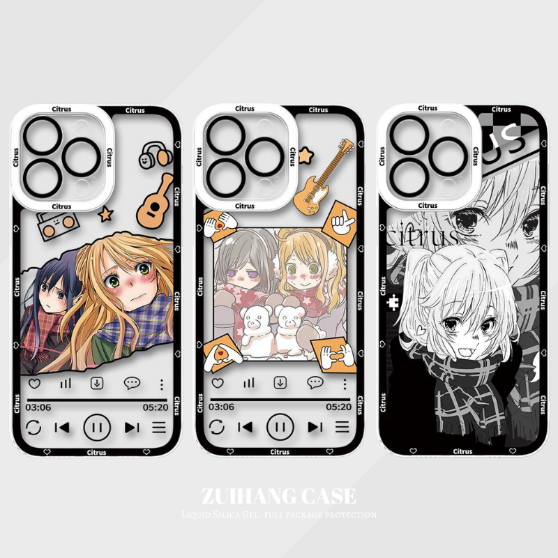 柑橘味香氣天使眼透明防摔軟殼