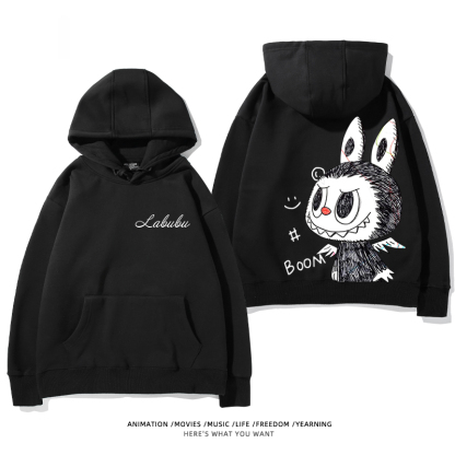 labubu新款 寬鬆百搭 秋冬款 寬鬆連帽衛衣