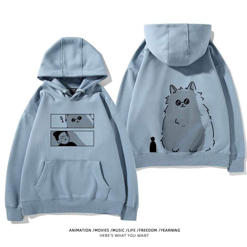 咒術迴戰聯名衛衣2024秋冬新款親子情侶裝薄絨款連帽衛衣