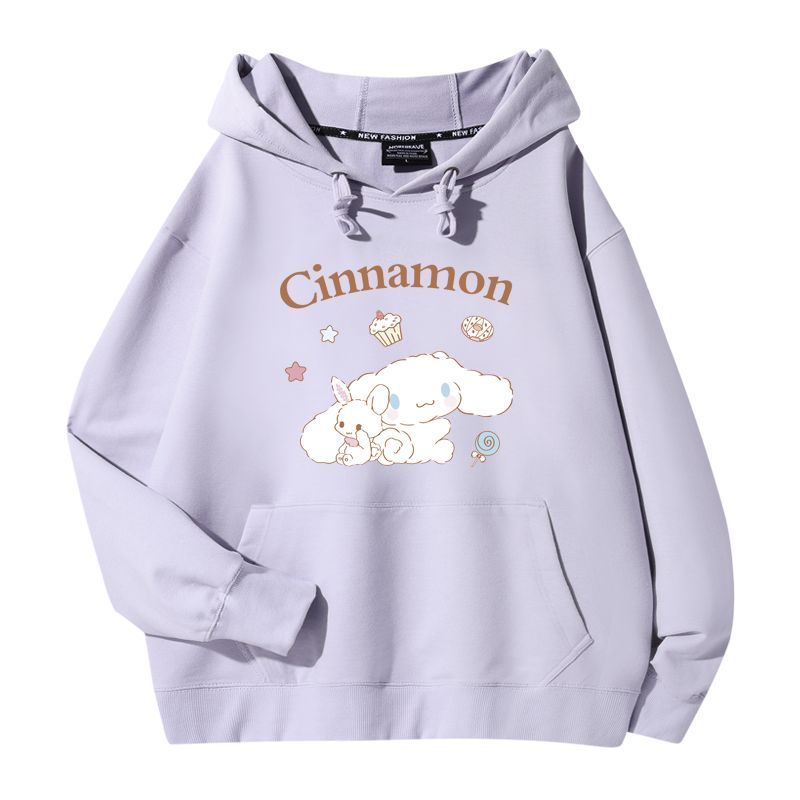 三麗鷗潮牌聯名衛衣2023秋冬新款親子情侶裝薄絨款連帽衛衣