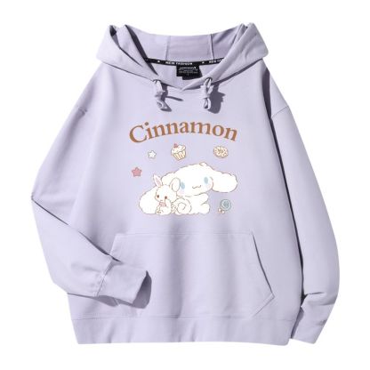 三麗鷗潮牌聯名衛衣2023秋冬新款親子情侶裝薄絨款連帽衛衣