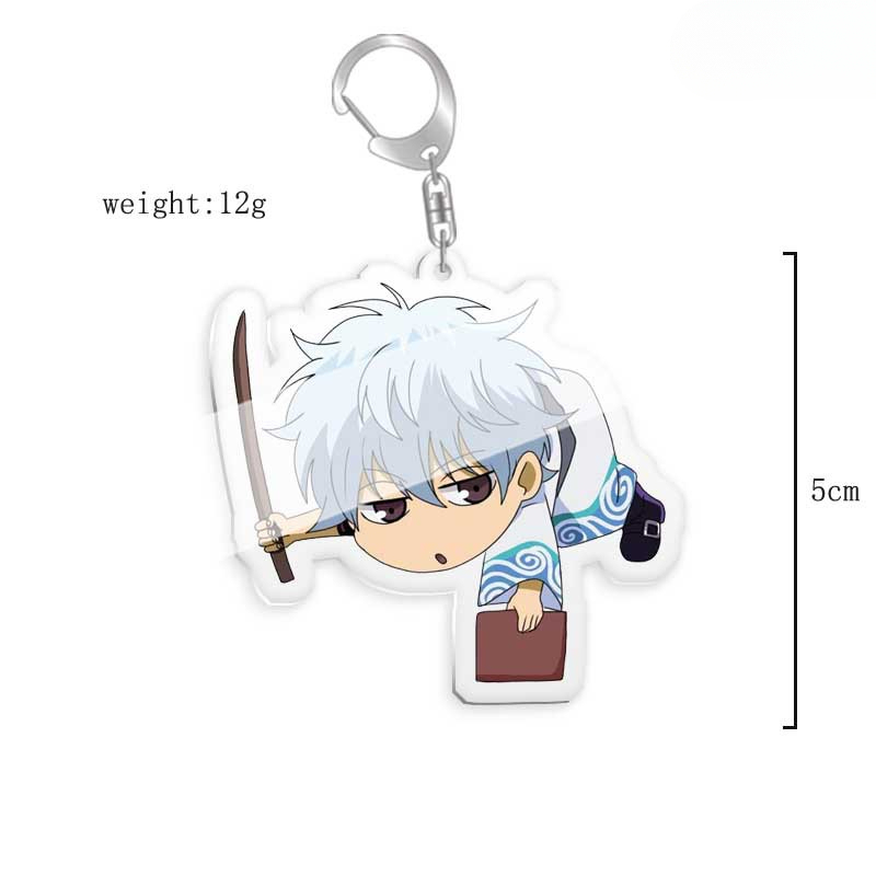 銀魂阪田銀時神樂新八定春神威十四沖田總悟桂伊麗莎白立牌鑰匙扣掛飾【單買三件起送】