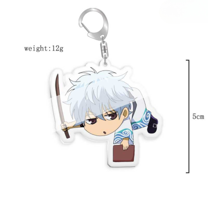 銀魂阪田銀時神樂新八定春神威十四沖田總悟桂伊麗莎白立牌鑰匙扣掛飾【單買三件起送】