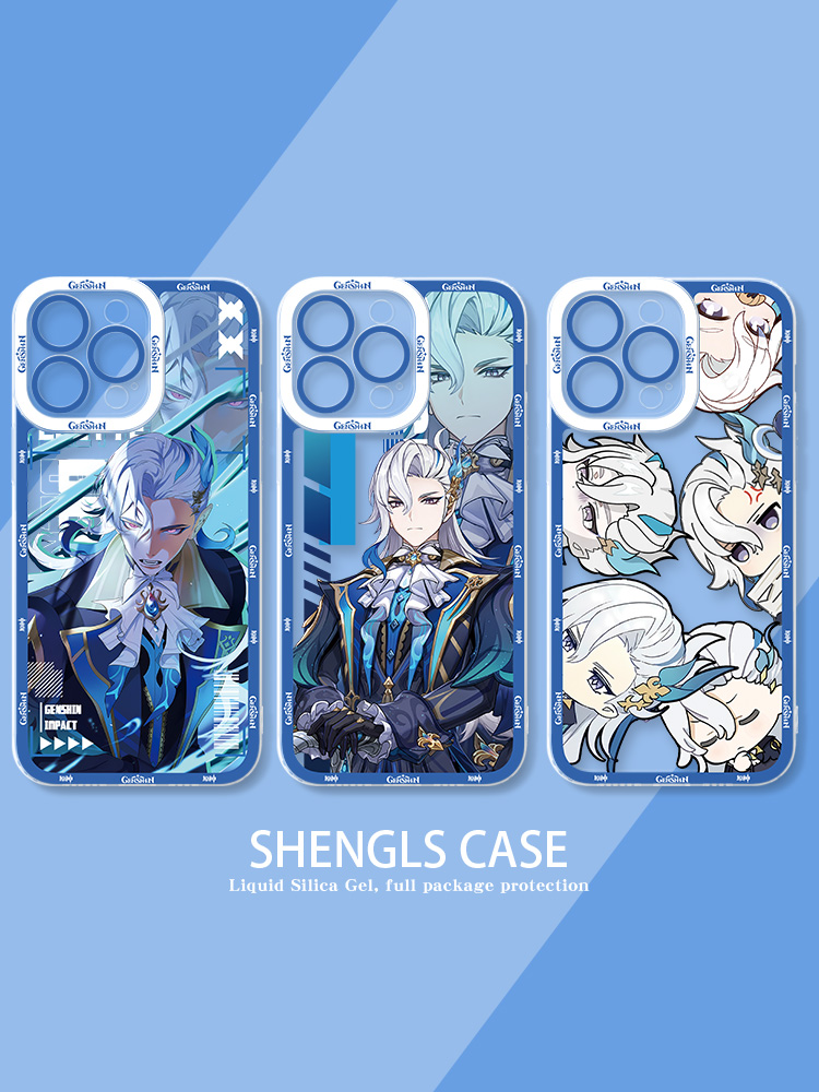 蘋果 系列原神那維萊特全包透明防摔透明手機殼