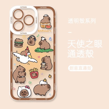 蘋果 系列卡皮巴拉天使眼透明防摔軟殼